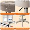 Taburete de Maquillaje, Lujo Ligero de Gama Alta para Dormitorio Femenino, Taburete de Tocador de Estilo Nuevo, Silla Pequeña Moderna y Sencilla para Salón de Uñas