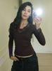 Pure Desire V-neck Lace Trim Long-sleeve Slimming Top for Women - Spring/Autumn Trendy Style