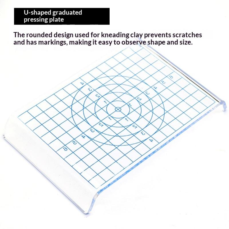 1Pcs Bead Mud Rub Diy Clay Sculpting Handmade U-Shaped Clay Press Pottery Tool With Scale Rectangular Clay Strip Roller
