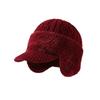 Medium and Elderly Hats, Ear Protectors, Warm Autumn and Winter Rabbit Fur Knitted Hats, Plush Wool Hats, Elderly Mother Cold-proof Hats