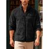 Men's Standing Collar Fleece Top With Zipper Oversized Casual Jacket For Autumn And Winter