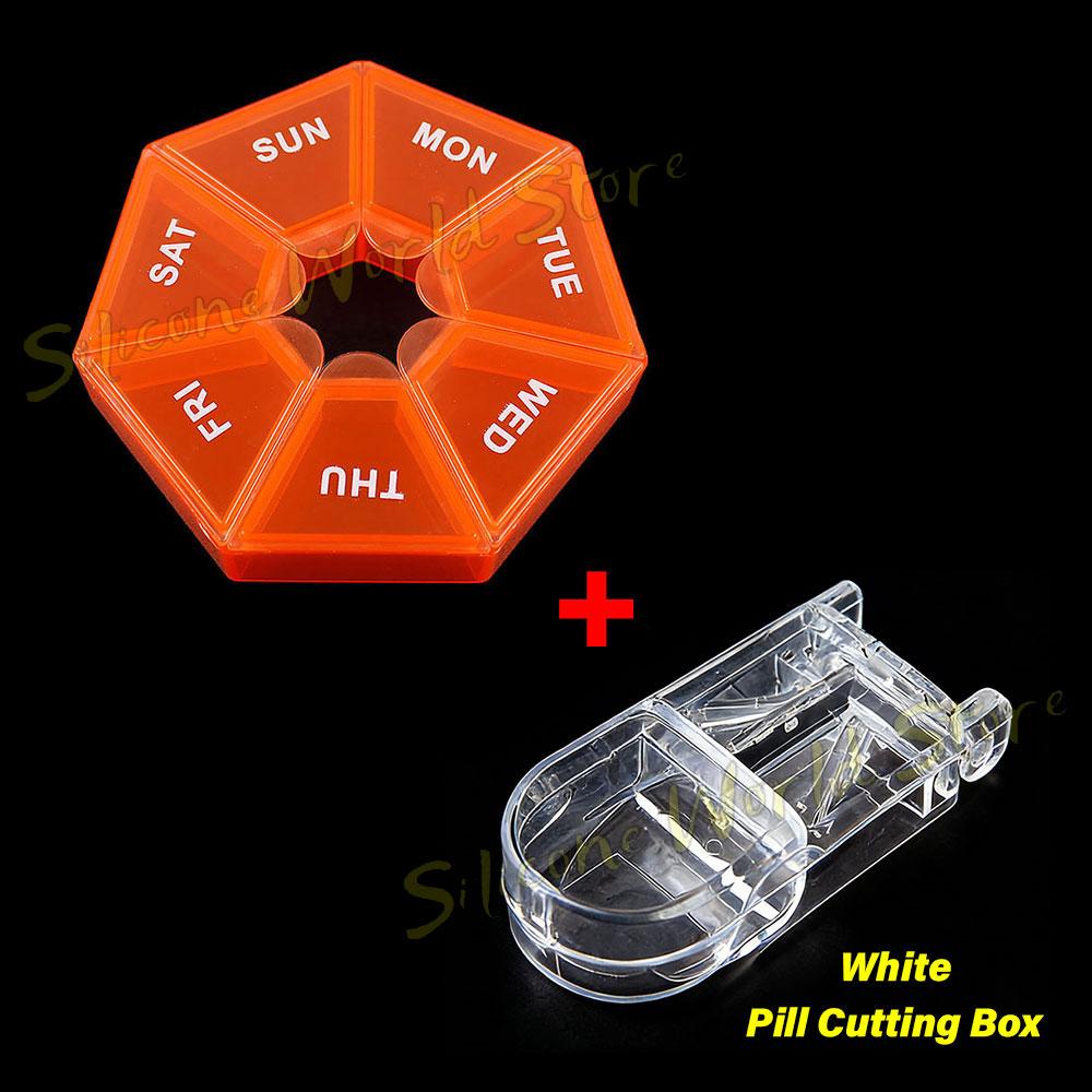 SW Portable Travel 7 Grids Pill Box Weekly 7 Days Pills Case Vitamin Fish Oils Medicine Storage Container Organizer Jewelry Box