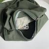 Solid Canvas Shoulder Bag Large Capacity Crossbody Bag Casual Shopping Bag with Adjustable Strap Handbag Daily Travel Bag