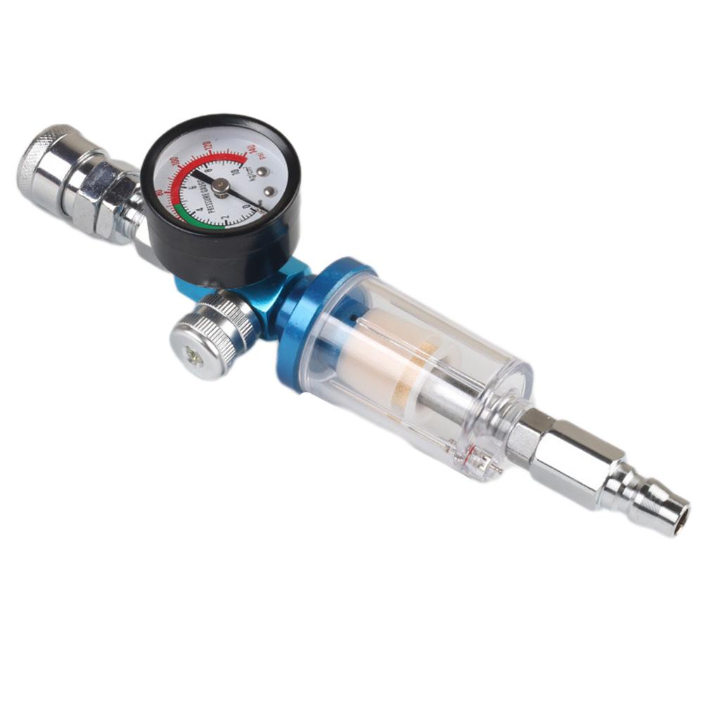 1 Stück Luftregler-Manometer Inline Öl-Wasserabscheider Filter Pneumatische Werkzeuge Für Airbrush Sprüh-Luftregler-Manometer Zubehör