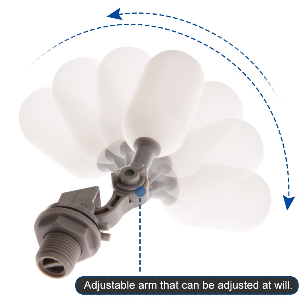 1pc Mini Float Valve Adapter Float Valve Easy Connection Elbow Type Automatic Supply Float Plastic PVC Differential Pressure Principle
