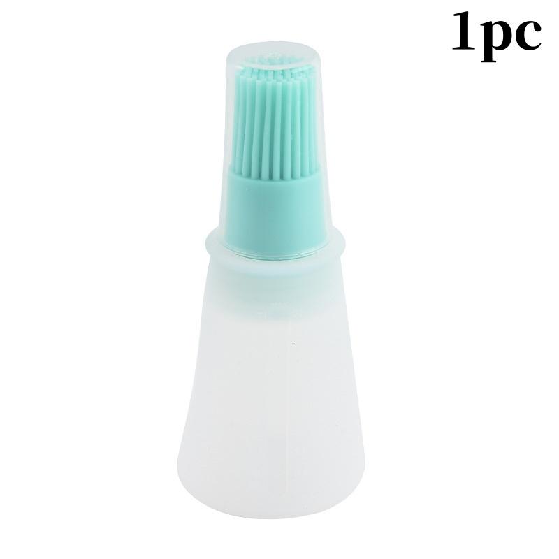 1/2/3 stk Bærbar oljeflaske med silikonpensel Grilloljepensler Kjøkken Bakverk Biff Baking Husholdningsoljekrukke Verktøy