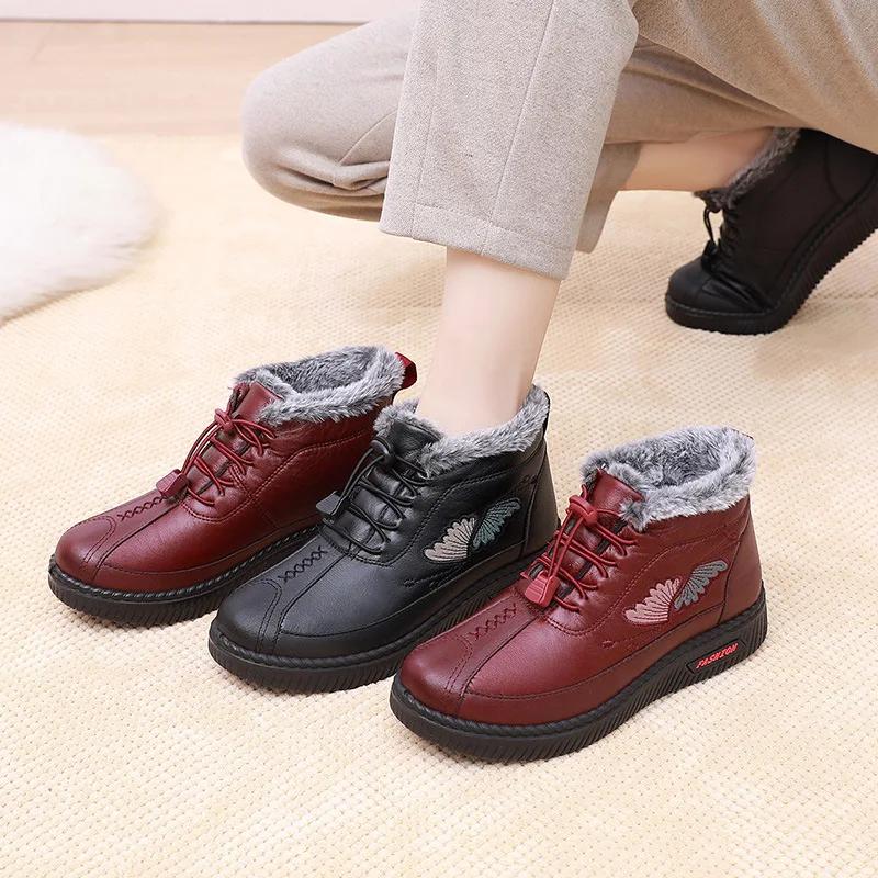 Women Boots Cotton Shoes  Winter Plush Warm Cotton Boots Fashion Casual Anti Slip Comfortable Cold Proof Outdoor Ankle 2025