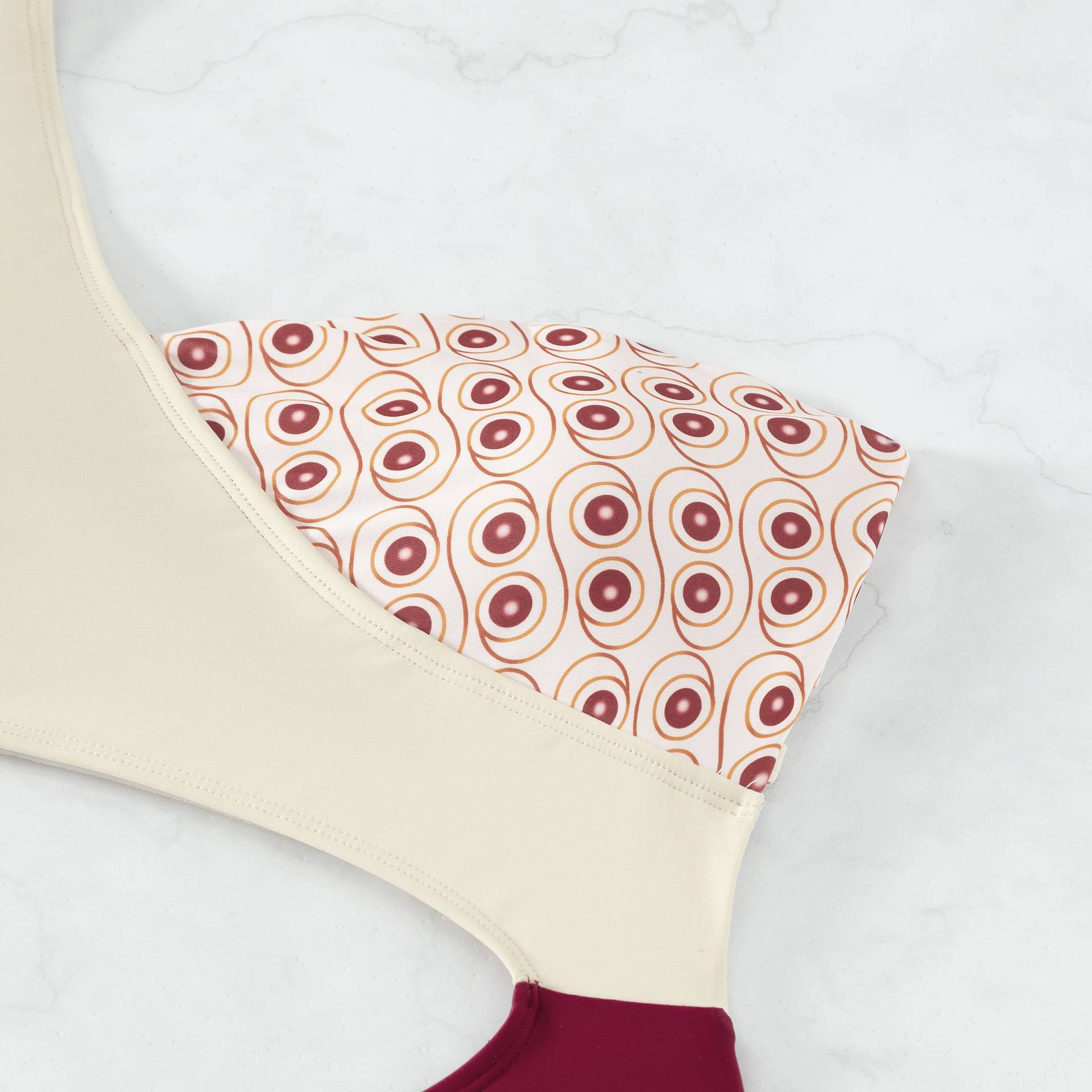 Женский цельный сексуальный бикини с открытой спиной и лоскутными комплектами купальников — фото 9