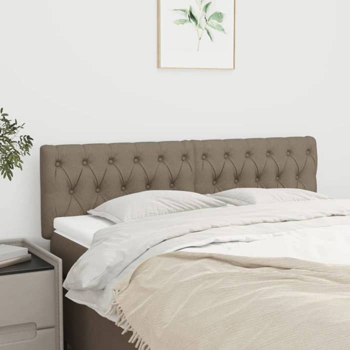 VidaXL 2x Headboards Bedroom Furniture Bed Accessories Single Bed Heads Interior Taupe 346344