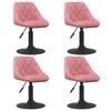 Day and Night - Day and Night Swivel Dining Chairs 4 Pack Pink Velvet
