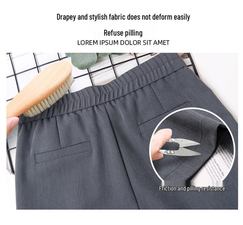 Women's High-Waisted Wide-Leg Pants - Slimming, Loose, Casual Straight-Leg Trousers for Spring/Summer/Autumn 2025