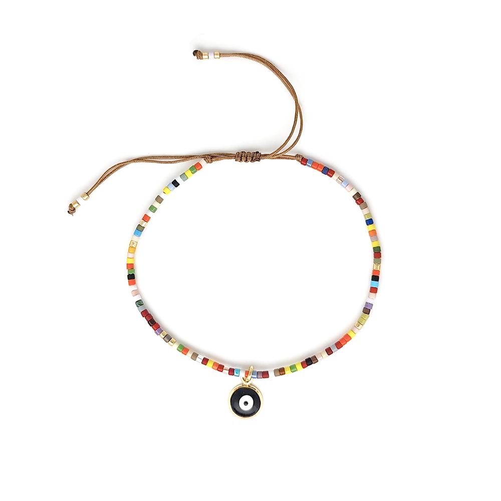An evil eye bracelet, women's jewelry gift, handmade bracelet, bracelet beads, Bohemian beach stackable bracelet