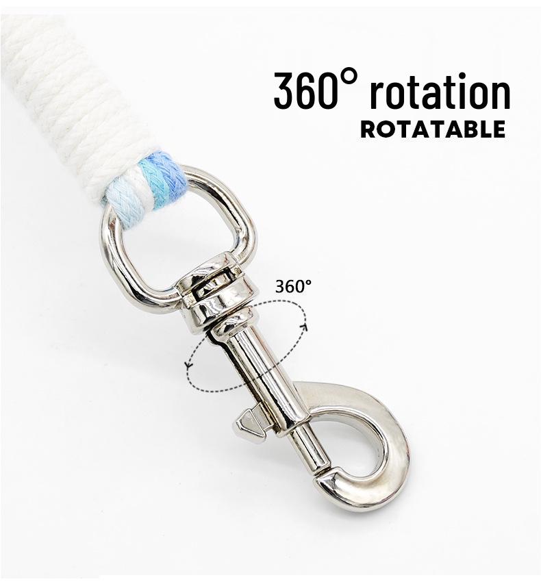 Ручна плетена повідка та ланцюг-нашийник для маленьких і середніх собак