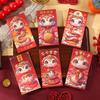 6pcs Hongbao 2025 Snake Year Red Envelopes Blessing Good Lucky Red Packets  Kids Gift