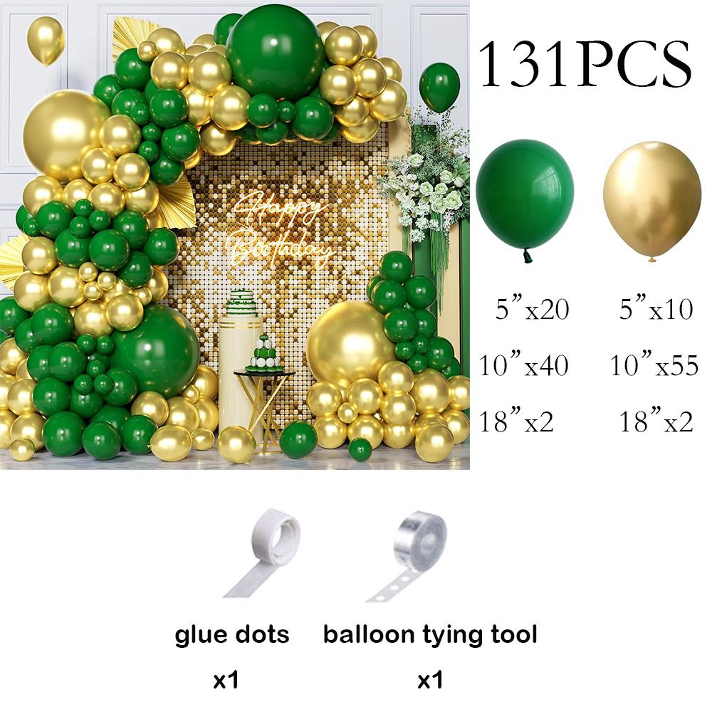 

Dark Green Balloons Garland Metal Gold Ballon Arch Kit Wedding Anniversary Birthday Party Baby Shower New Year Decoration Globos AS Picture