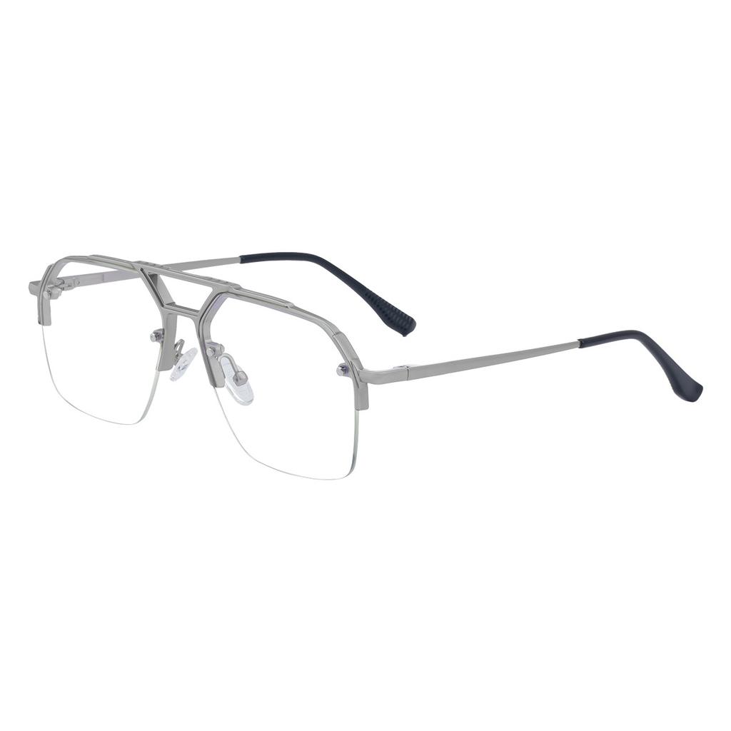 JYL TS Men's Double-Bridge Semi-Rimless - Retro Oversized Sun Shades KSL-98341