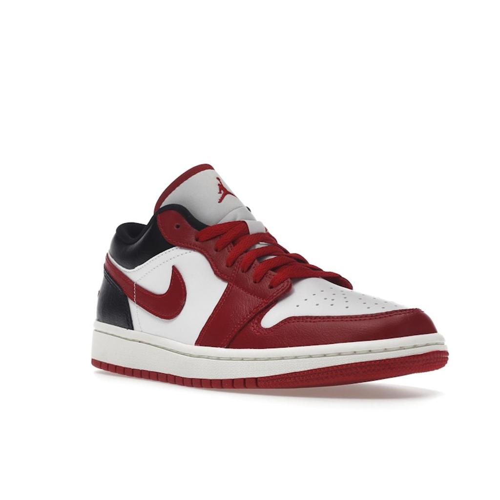 Air Jordan 1 Low White Gym Red Women Sneakers Black Sail DC0774-160