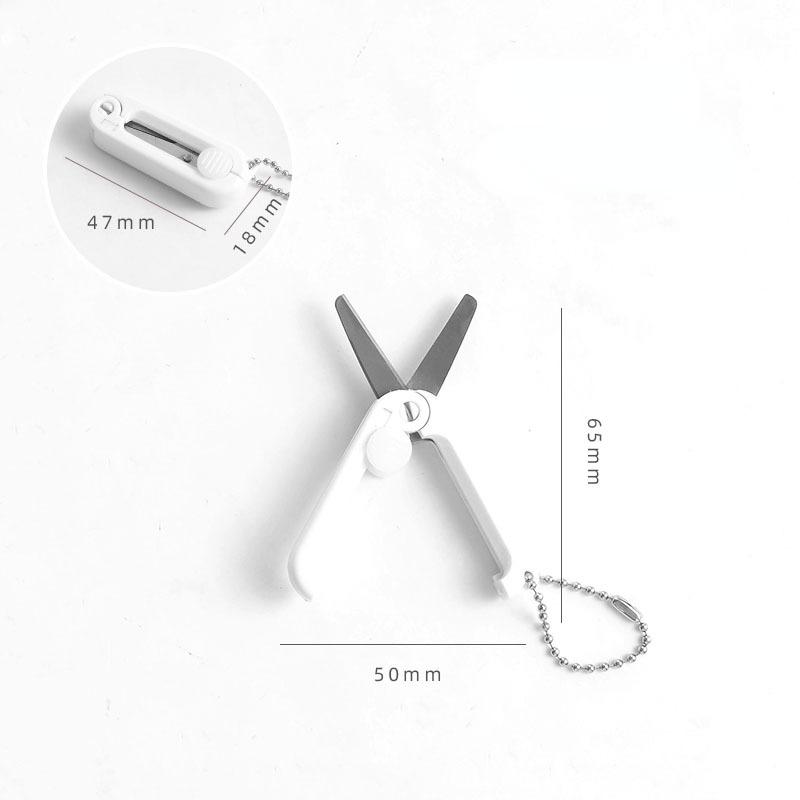 Creative Mini Portable Folding Scissors Morandi Simple Paper-Cutting Art Tool Stationary Scissors Office School Supplies