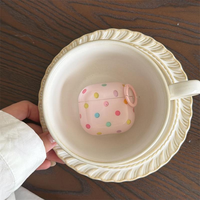 Korean color small polka dot AirpodsPro1 earphone case for Apple 1/1/1 generation wireless Bluetooth case