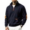 Mens Casual Sweater With Knit Pattern And Stand Collar For Autumn Winter Outdoor Wear