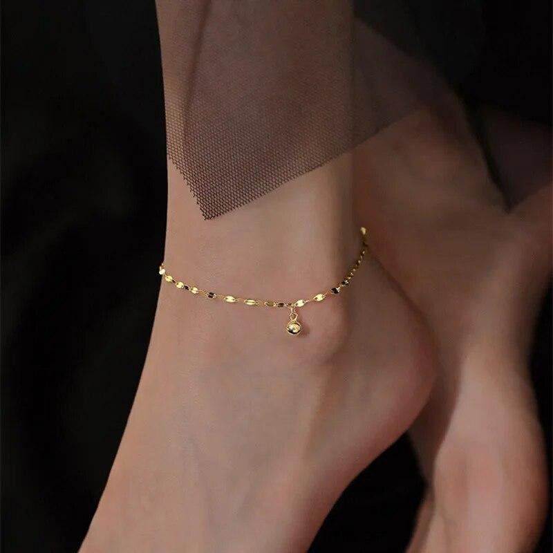Minimal Beads Anklets For Women Simple Vintage Beach Cuban Feet Chain Ankle Bracelet On Leg Summer Foot Female Jewelry