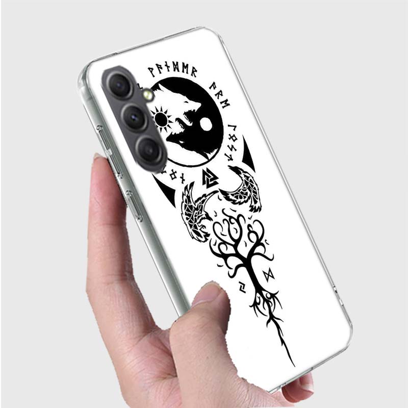 Nordic Norse Phone Case For Samsung A17 A56 A55 A35 A36 A26 A25 A15 A16 Galaxy Note 20 10 9 8 A70 A50 A40 A30 A20E A71 A51 A41 A