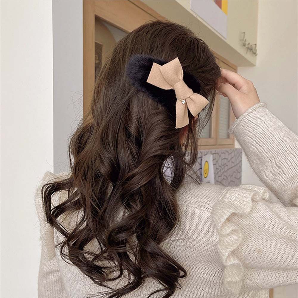 Women Girls Waterdrop Curly Faux Fur Hair Clip Plush BB Hairpin Alloy Barrettes Women Girls Waterdrop Curly Faux Fur Hair Clip Plush BB Hairpin Alloy Barrettes