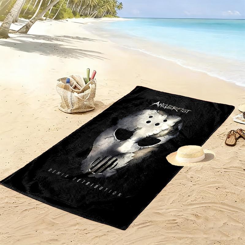 Angerfist Print Beach Towel, Large Soft Quick Dry Towel for Beach Camping Swimming