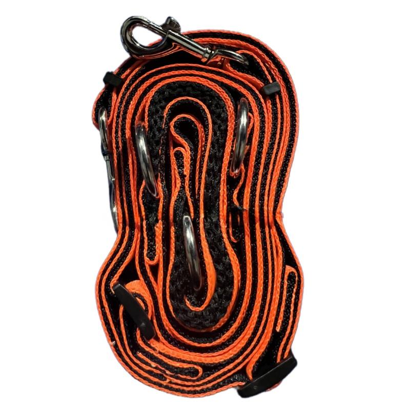 Multifunctional Jean Cloth Dog Leash Adjustable Length Free Hands Double Heads Leash for Small Medium Large Dogs Walking Running