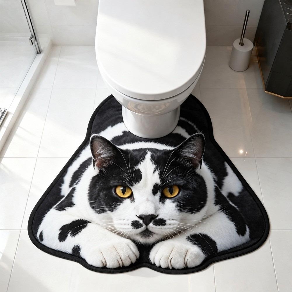 Non-slip Lifelike Animal Toilet Floor Mat 40×50CM 50×60CM Toilet Floor Mat Bathroom Decor