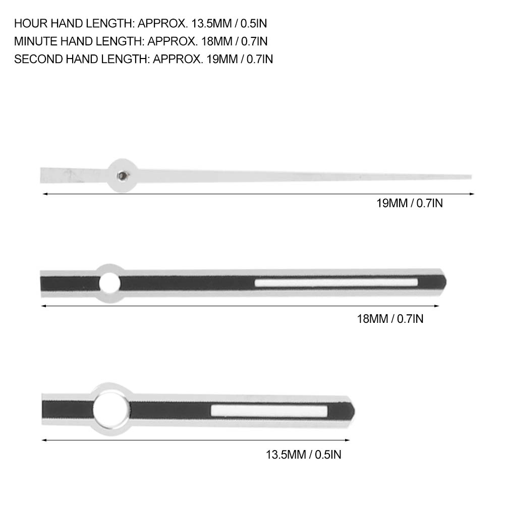 Men Watch Second Minute Hour Hands for 2836 Movement Watch Repair Accessory