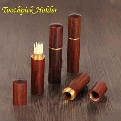 1pcs Portable Toothpick Holder Wooden Creative Toothpick Box Toothpick Holder