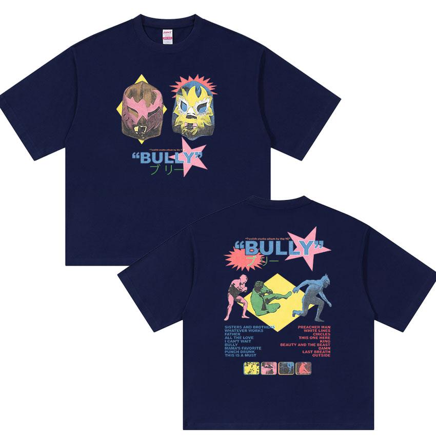 Kanye West Bully Tour Album Merch Tshirts UNISEX Vintage High Quality Cotton YK Tshirt Hip Hop Short Sleeve Top Streetwear