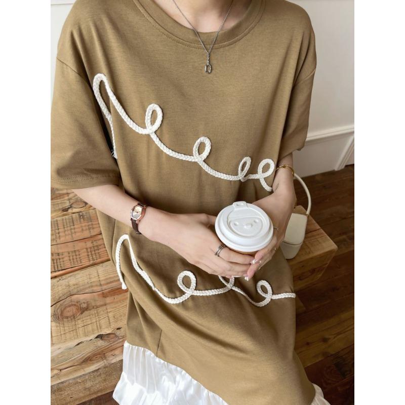 DIMANAF 2026 Plus Size New Floral Dress Summer Women Shirt Dress Loose Beach Casual Long Dresses O-Neck