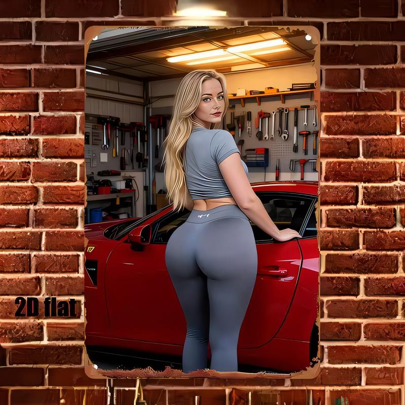 Tin Sign for Garage Bar Decor Retro Metal Plaque Vintage Car Workshop Tools Wall Art Funny Hanging Sign cmxcm Rustic Alumin
