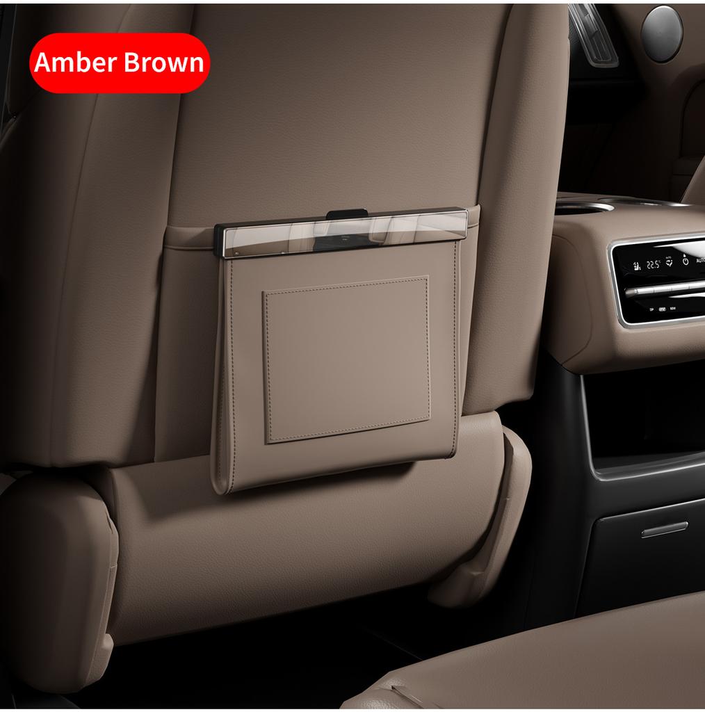 Car Trash Bag for BYD ATTO 2/3 SEAL U Dolphin Sealion 7 SEAL Seat Back Car Garbage Bin Leather Magnet Closure Design Waterproof