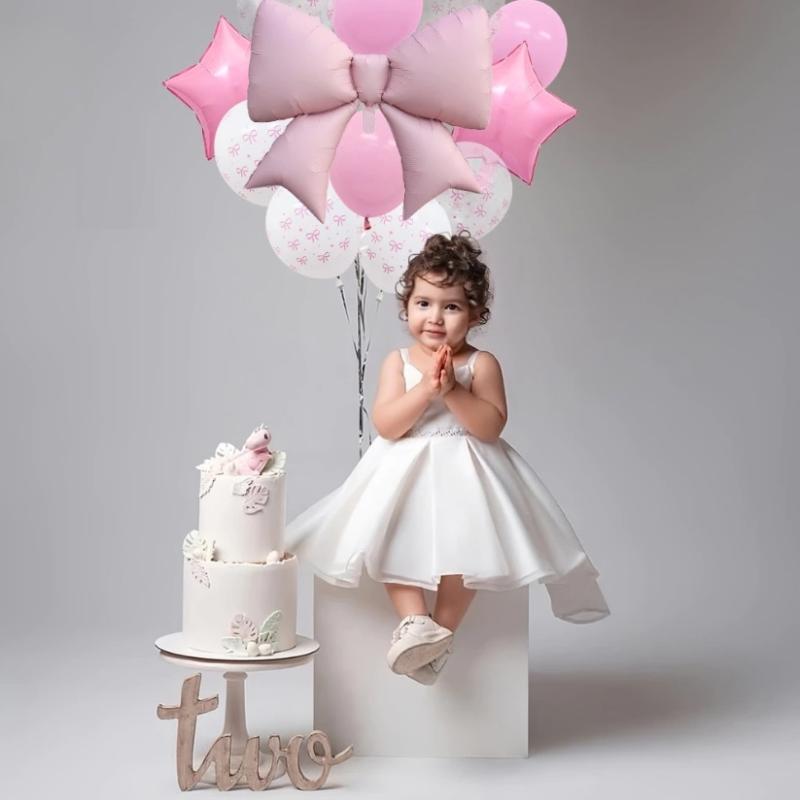 

13Pcs/Set Bow Print Latex Balloon Foil Bow Balloon For Coquette Birthday Girl Baby Shower Bachelorette Wedding Party Decoration 13PCS