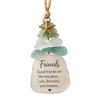 Christmas Tree Decor Sea Glass Ornament, Seaglass Art Hanging with Starfish Charm, Acrylic Ornaments Peace Love Joy Faith Family Friends Hope Pendant