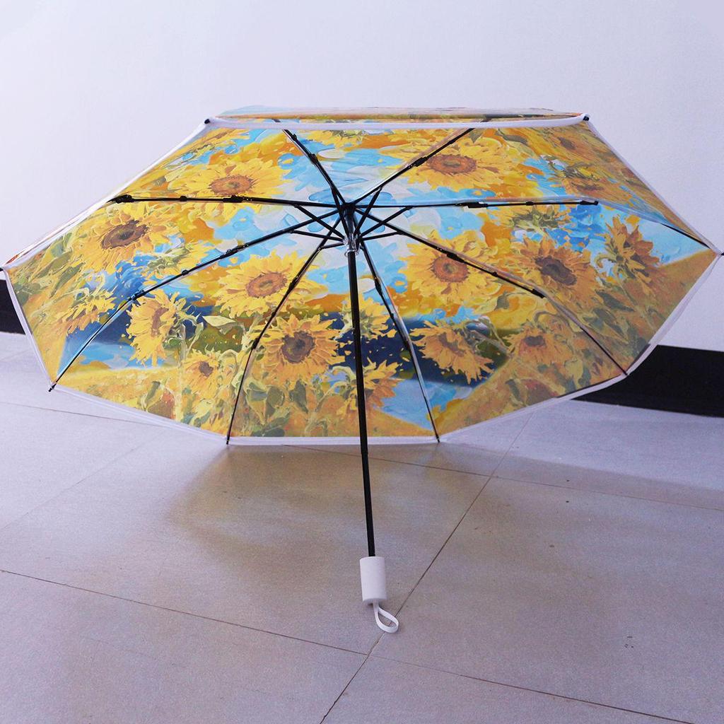 Dual-Use Automatic Transparent POE Umbrella - Xiaohongshu Style with Cats and Dogs Design