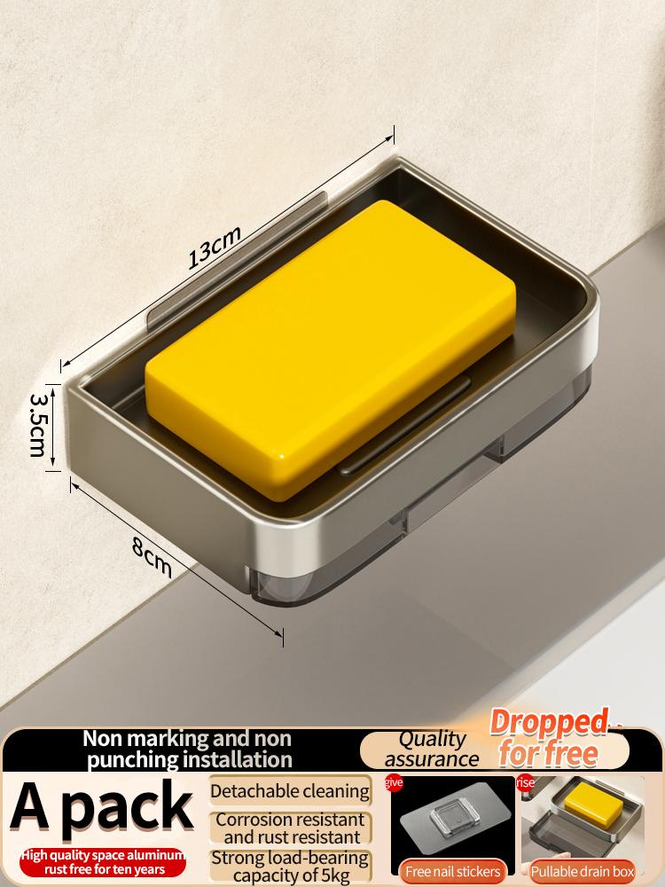 

No Punch Soap Storage Rack No Drill Bath Soap Holder