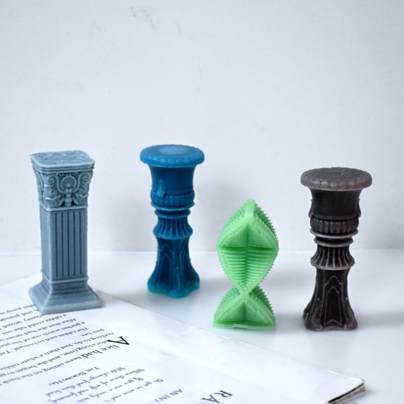 Roman Column Silicone Mold DIY Crafts Project Reusable Soap Candle Plaster Chocolate Baking Tool Supplies