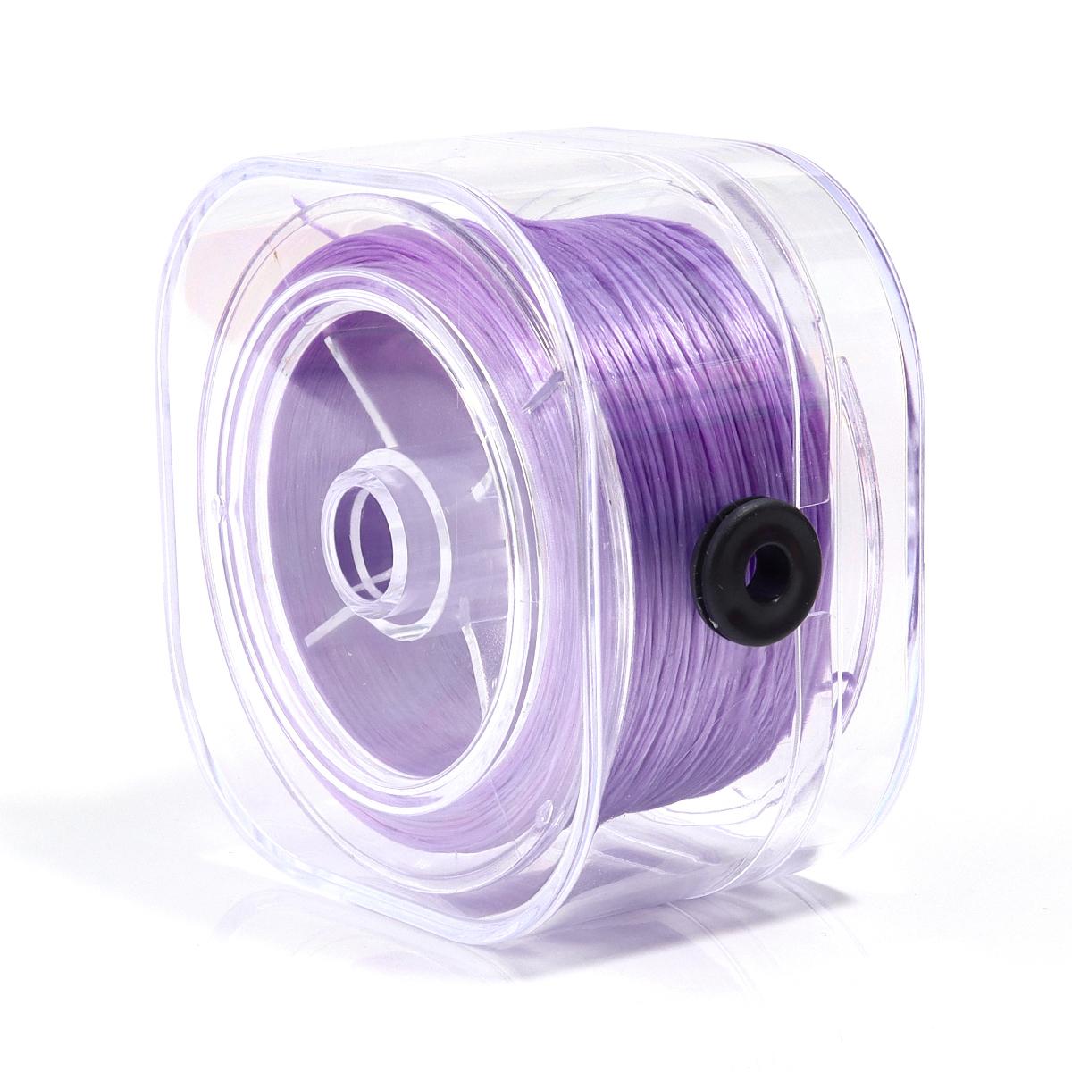 

90M/Roll 0.8mm Strong Elastic Beading Cord Colorful Flat Rope Cord Thread String For DIY Jewelry Making Bracelet Necklace Cords светло-фиолетовый