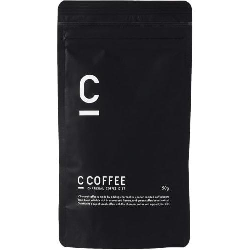 

C COFFEE Half Size 50g Replacement Diet Black Coffee with Charcoal and MCT Oil Powder