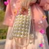 Persality Pearl Light White Beaded Hanbags For Girl Gift Pearls Lg Chian Shoulder Purse Wedding Bridal Clutches New Trendy