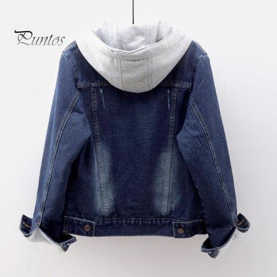 Winterjas Dames Met Capuchon Effen Kleur Lange Mouwen Afneembare Hoed Dik Houdt Warm Enkelrijig Grote Mat Pluche Denim Jas voor Dagelijks Gebruik