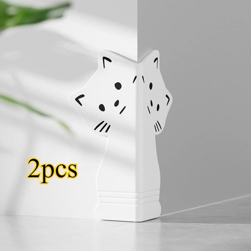 2pcs 2026 New Silicone Cartoon Corner Protectors, Full-Wrap Adhesive Guards for Table & Wall, Baby Home Safety Bumpers.