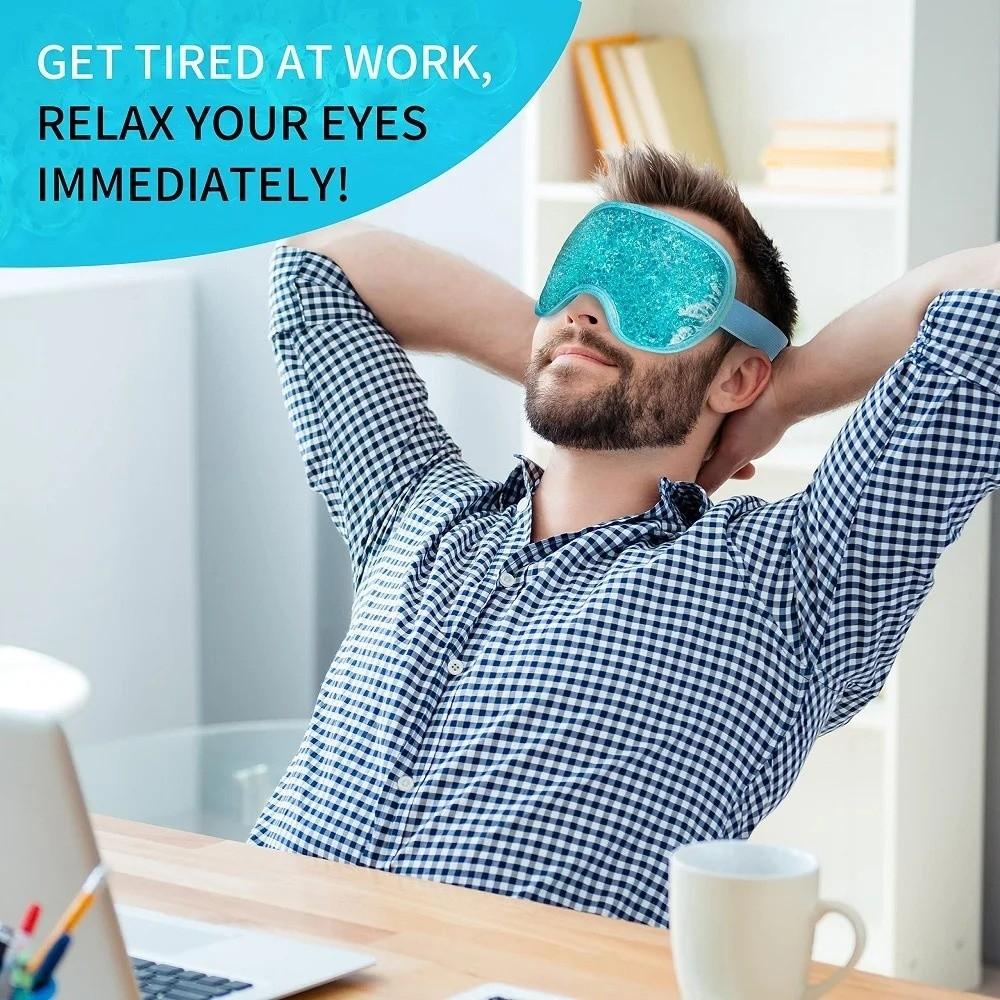 Compressed Soothing Cooling Eye Mask Reusable Dual Use Hot Cooling Eye Mask  Dark Circles