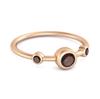 Garnet Triple Bezel- 925Set Ring - 925 Sterling Silver Rose Gold Vermeil