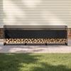 12.7FT Outdoor Firewood Rack with Cover, 152x14.2x46.1in,Heavy Duty Firewood Holder & 600D Oxford Waterproof Cover for Fireplace, Patio,