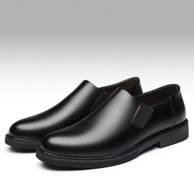 Men's Shoes New Genuine Men's Comfortable Soft Leather Middle-aged Dress Soft Sole Pedal Casual Leather Shoes Business Soft Leather Breathable